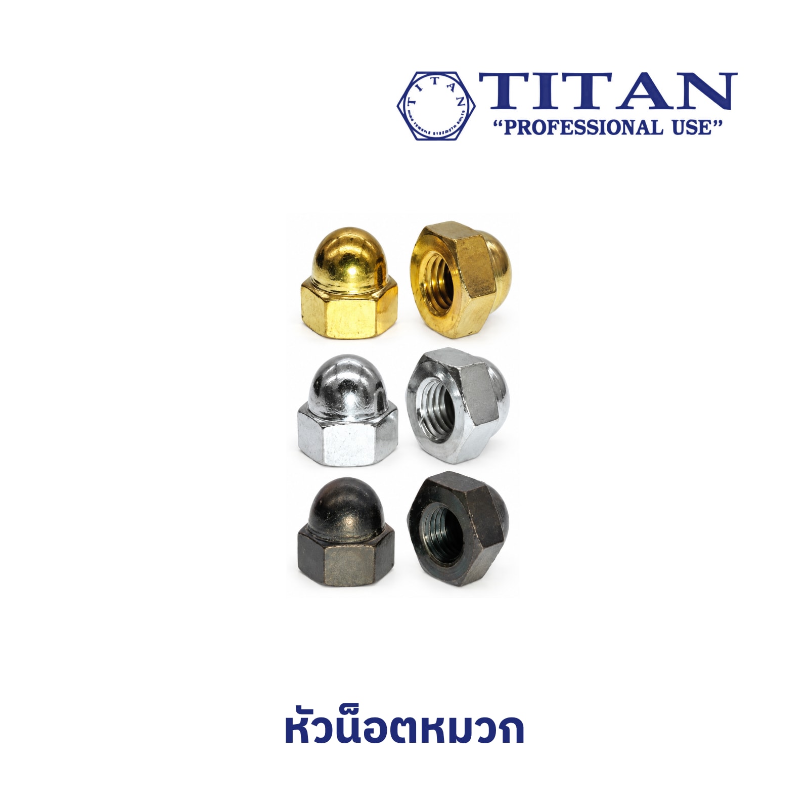 หัวน๊อตหมวก M8-1.25 #12.0 (100/ถุง) (500/ก)